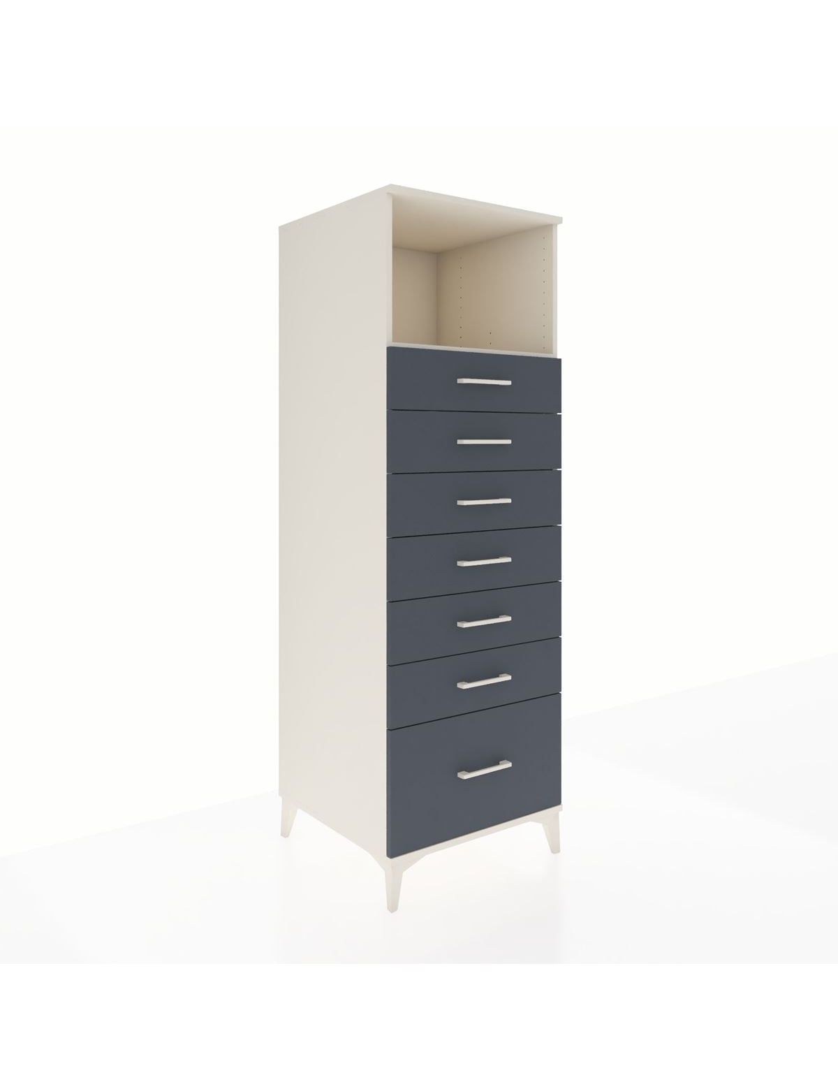 Kronos Dolap Tek Raflı 7 Çekmeceli 60x59x182 - S89M038V2C