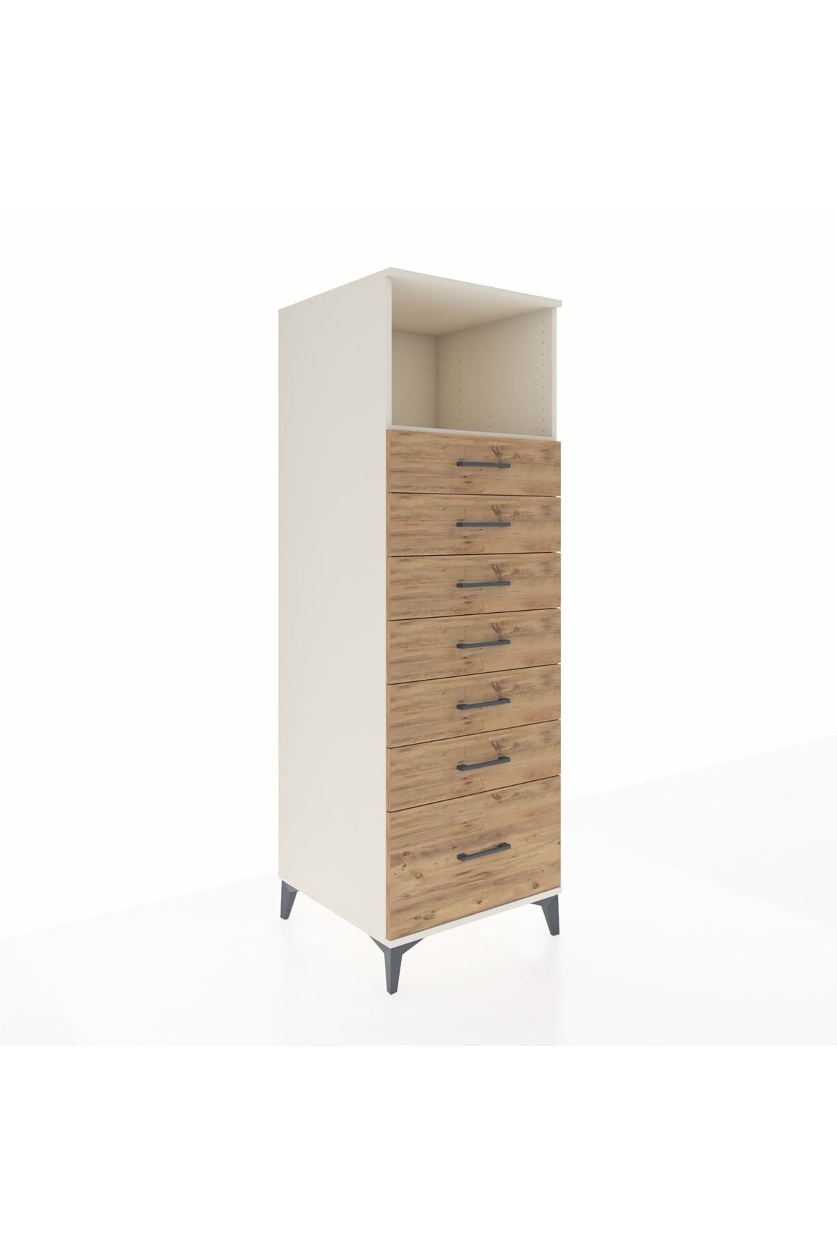 Kronos Dolap Tek Raflı 7 Çekmeceli 60x59x182 - S89M038V3C