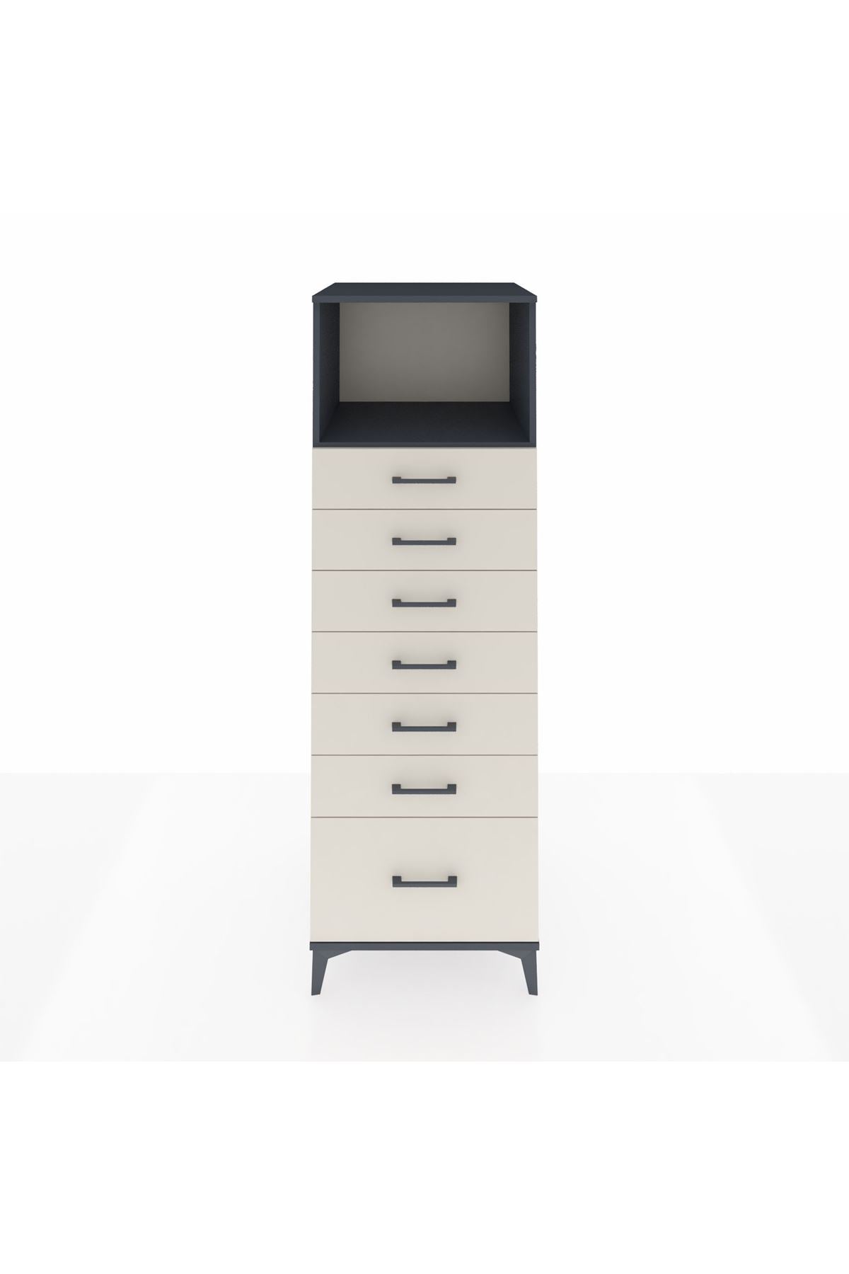 Kronos Dolap Tek Raflı 7 Çekmeceli 60x59x182 - S89M038V4C