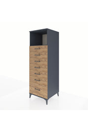 Kronos Dolap Tek Raflı 7 Çekmeceli 60x59x182 - S89M038V6C