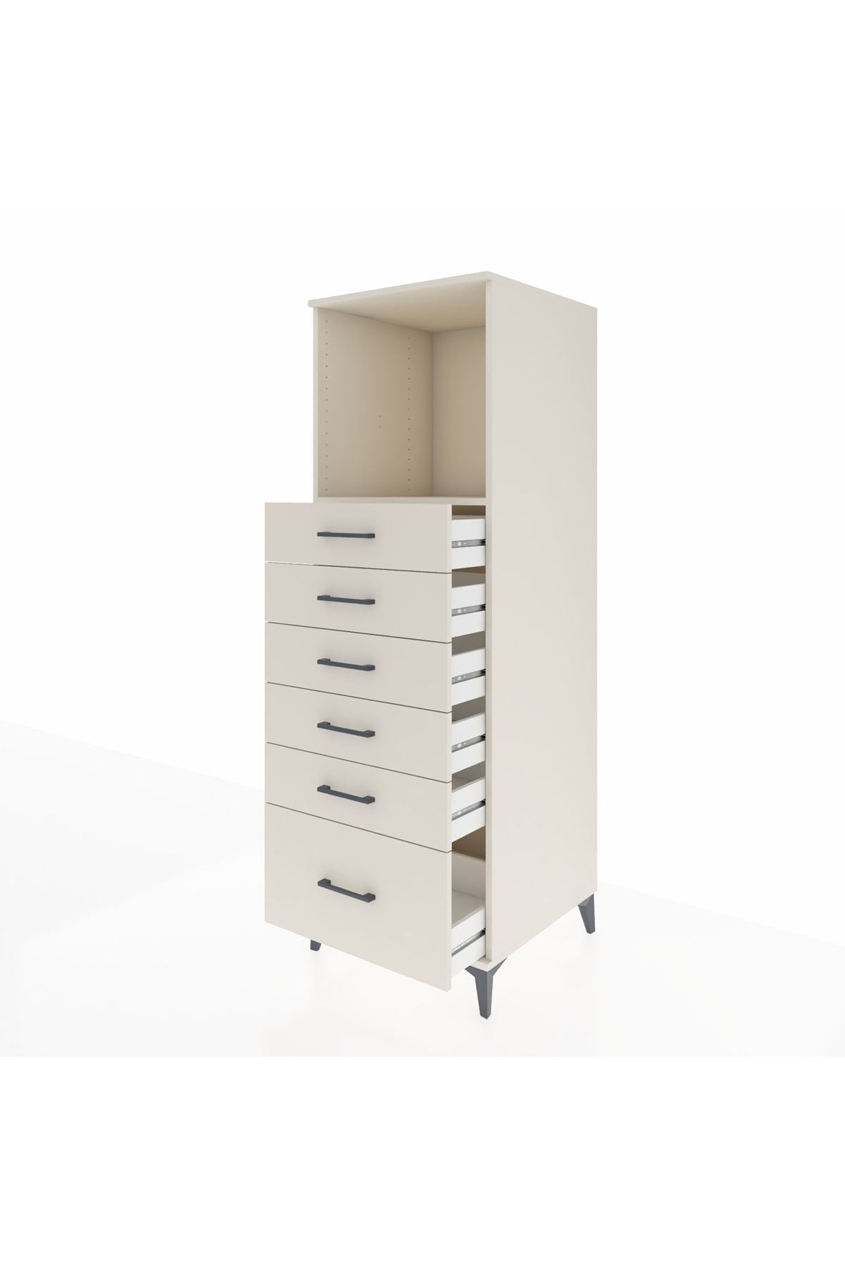 Kronos Dolap Tek Raflı 6 Çekmeceli 60x59x182 - S89M039V1C