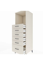 Kronos Dolap Tek Raflı 6 Çekmeceli 60x59x182 - S89M039V1C