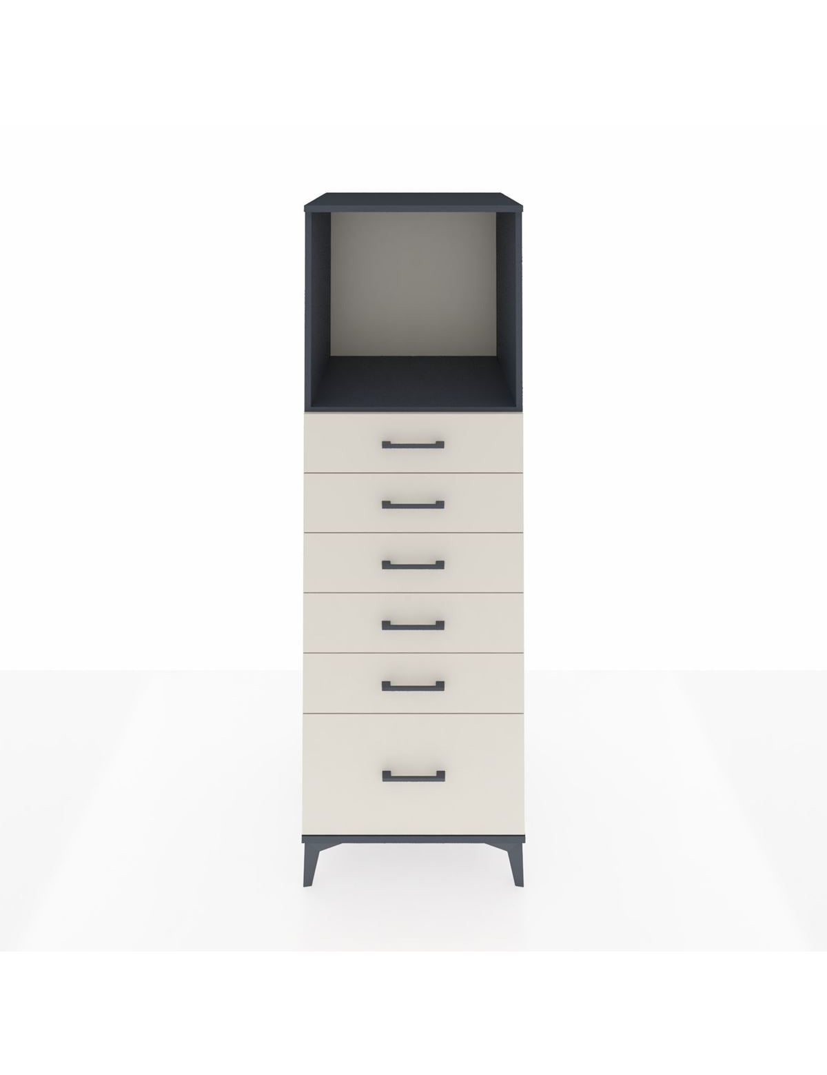 Kronos Dolap Tek Raflı 6 Çekmeceli 60x59x182 - S89M039V4C