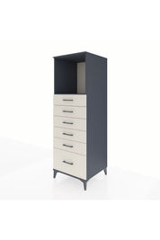 Kronos Dolap Tek Raflı 6 Çekmeceli 60x59x182 - S89M039V4C