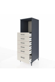 Kronos Dolap Tek Raflı 6 Çekmeceli 60x59x182 - S89M039V4C