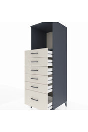 Kronos Dolap Tek Raflı 6 Çekmeceli 60x59x182 - S89M039V4C