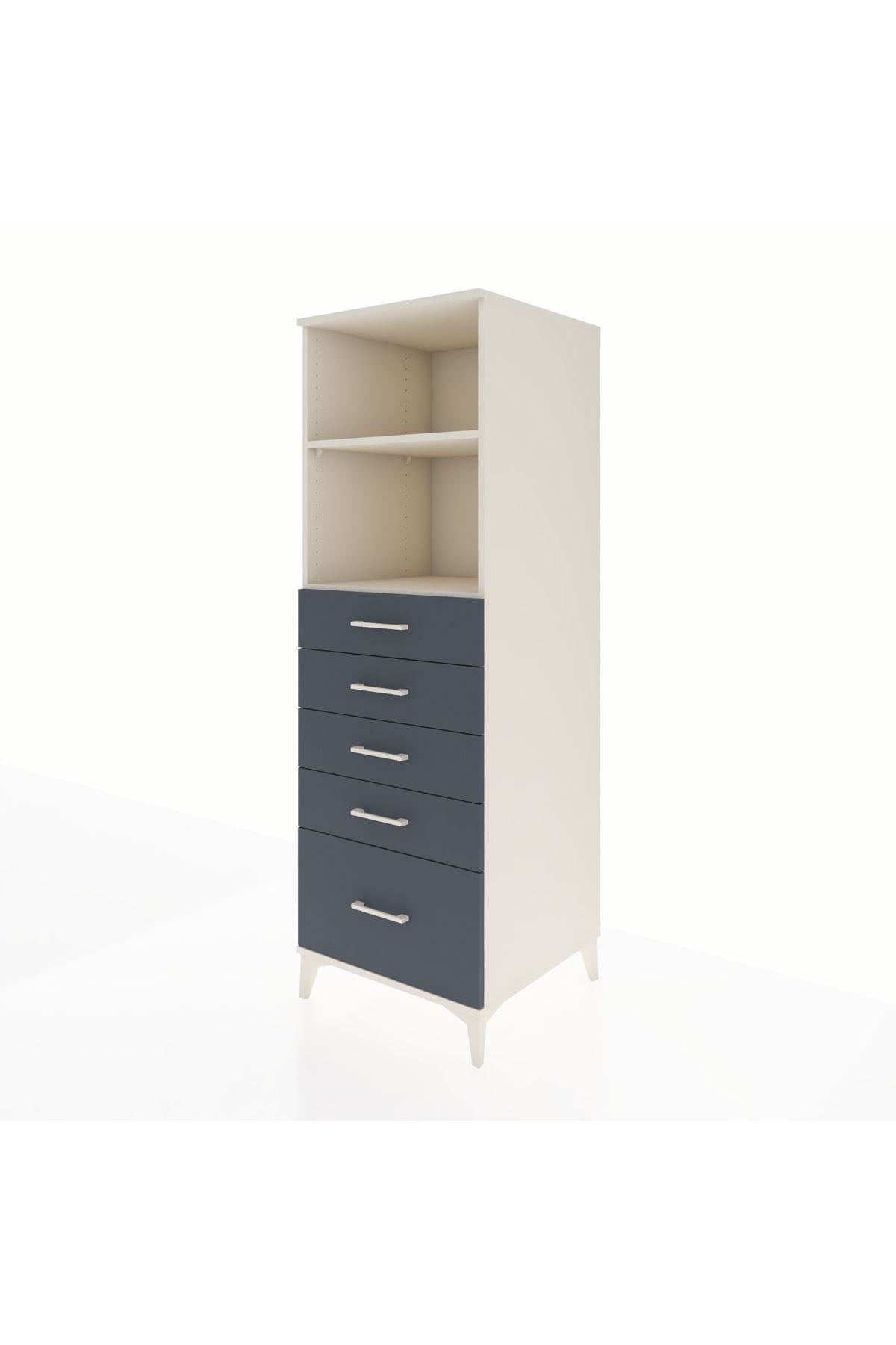 Kronos Dolap 2 Raflı 5 Çekmeceli 60x59x182 - S89M040V2C