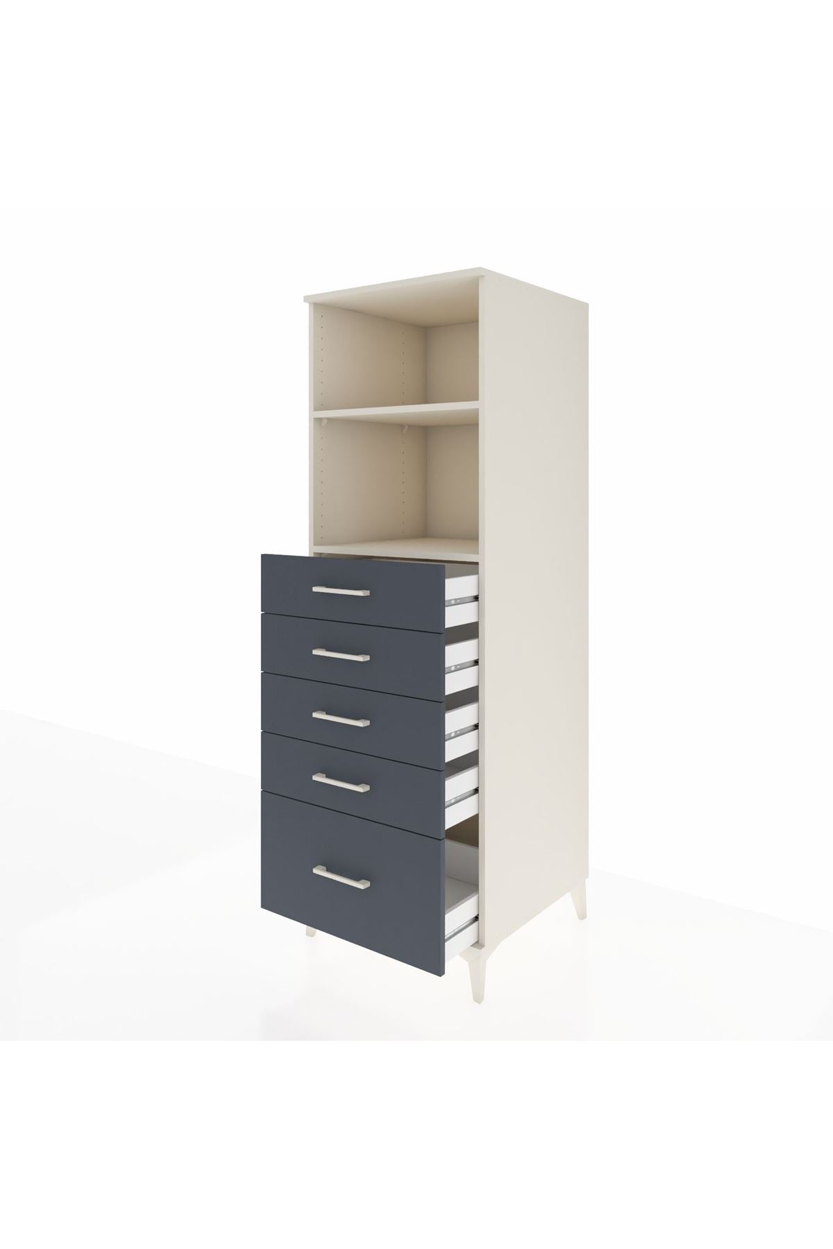 Kronos Dolap 2 Raflı 5 Çekmeceli 60x59x182 - S89M040V2C