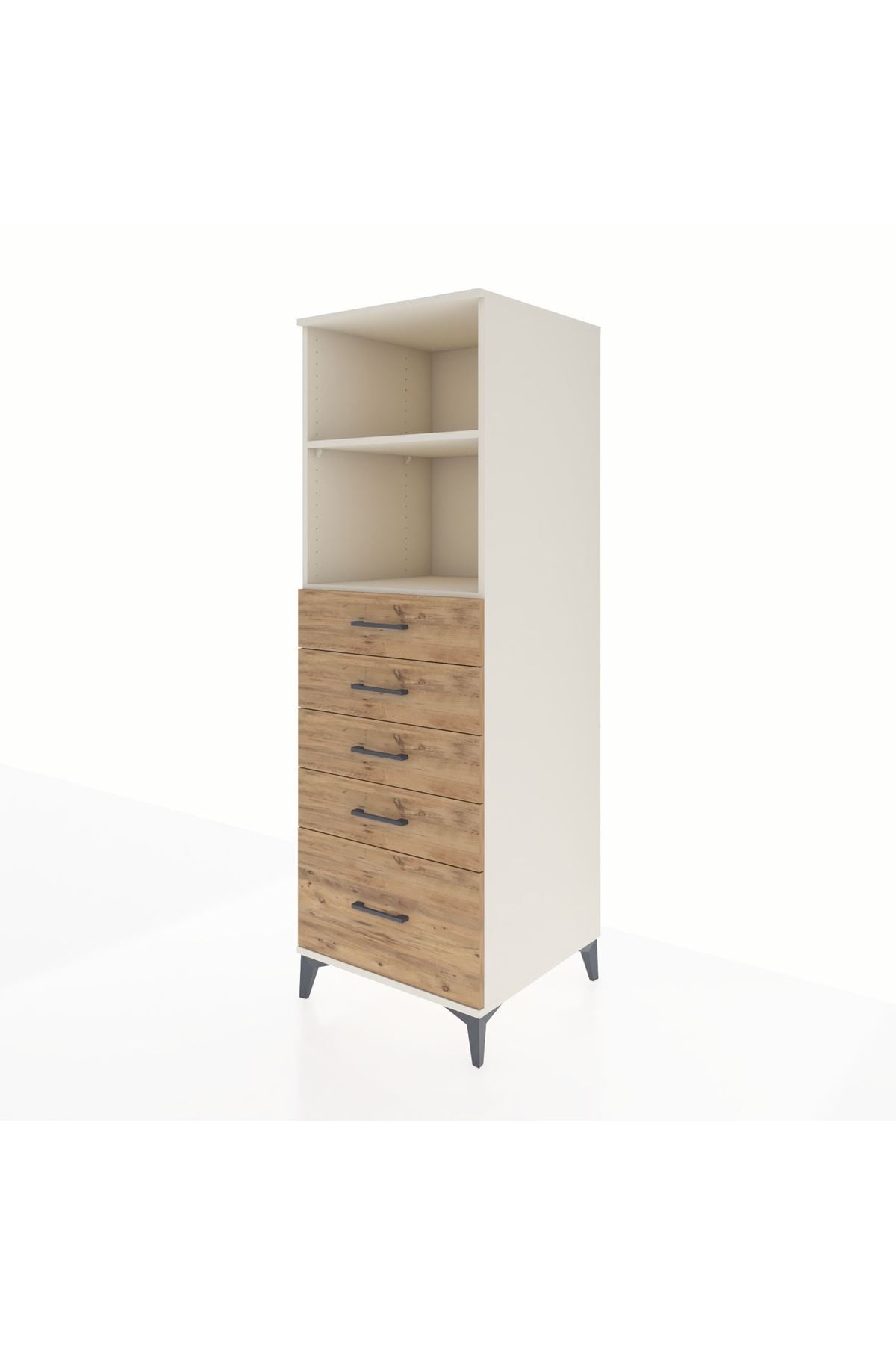 Kronos Dolap 2 Raflı 5 Çekmeceli 60x59x182 - S89M040V3C