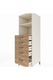 Kronos Dolap 2 Raflı 5 Çekmeceli 60x59x182 - S89M040V3C