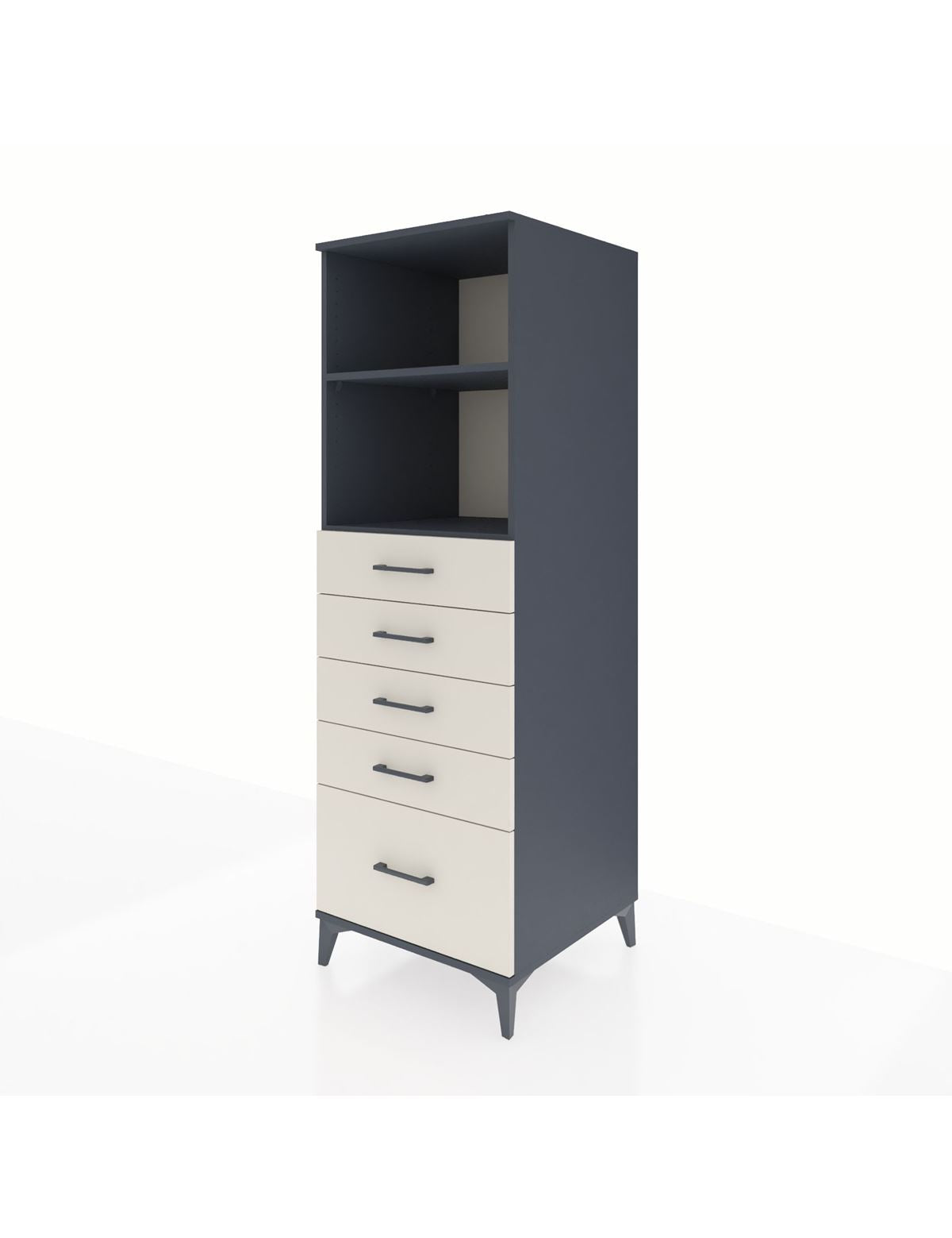 Kronos Dolap 2 Raflı 5 Çekmeceli 60x59x182 - S89M040V4C