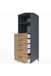 Kronos Dolap 2 Raflı 5 Çekmeceli 60x59x182 - S89M040V6C