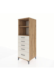 Kronos Dolap 2 Raflı 5 Çekmeceli 60x59x182 - S89M040V7C