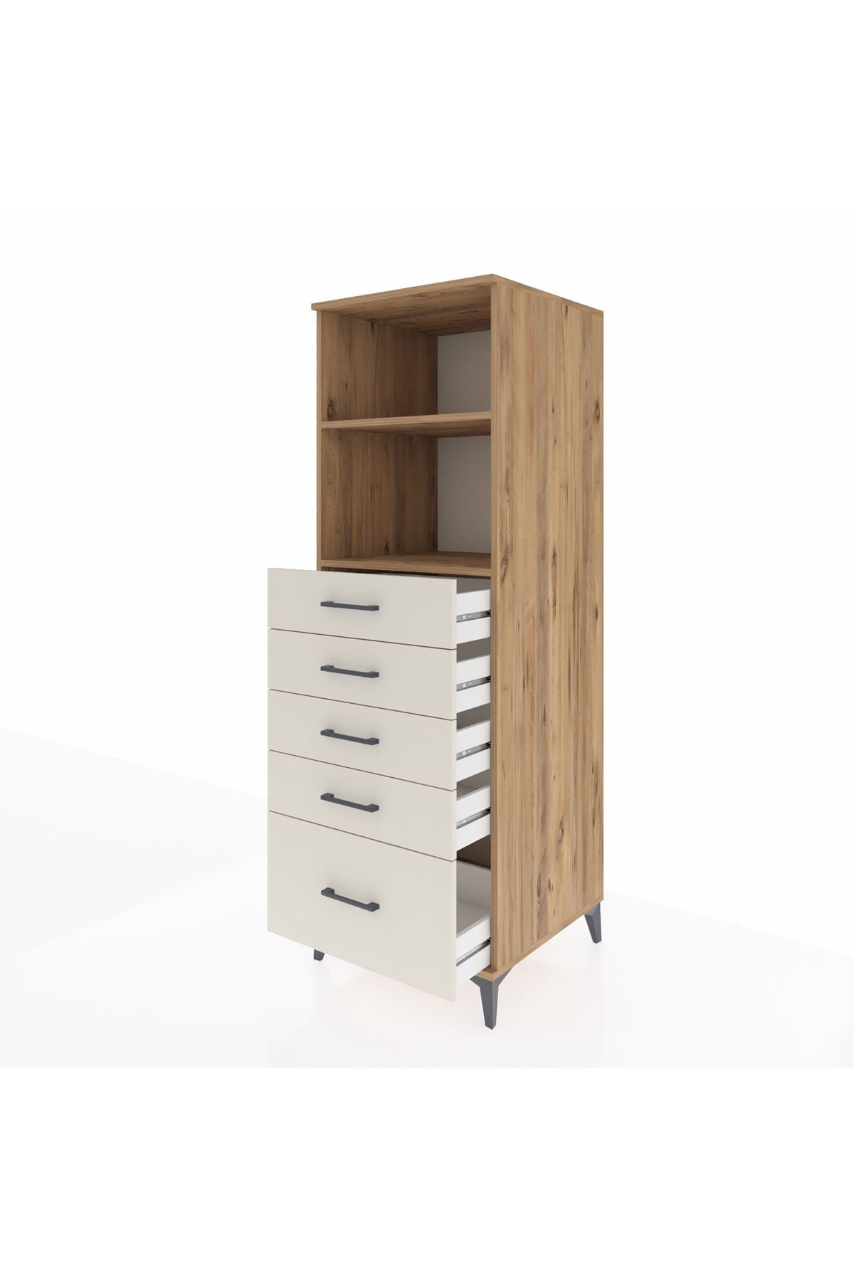 Kronos Dolap 2 Raflı 5 Çekmeceli 60x59x182 - S89M040V7C