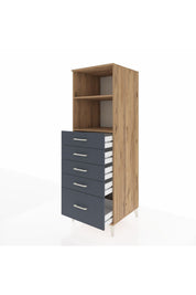 Kronos Dolap 2 Raflı 5 Çekmeceli 60x59x182 - S89M040V8C