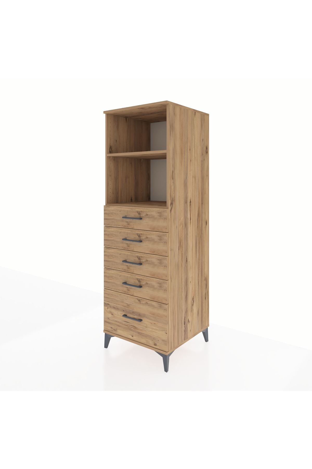 Kronos Dolap 2 Raflı 5 Çekmeceli 60x59x182 - S89M040V9C