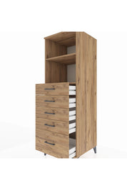Kronos Dolap 2 Raflı 5 Çekmeceli 60x59x182 - S89M040V9C