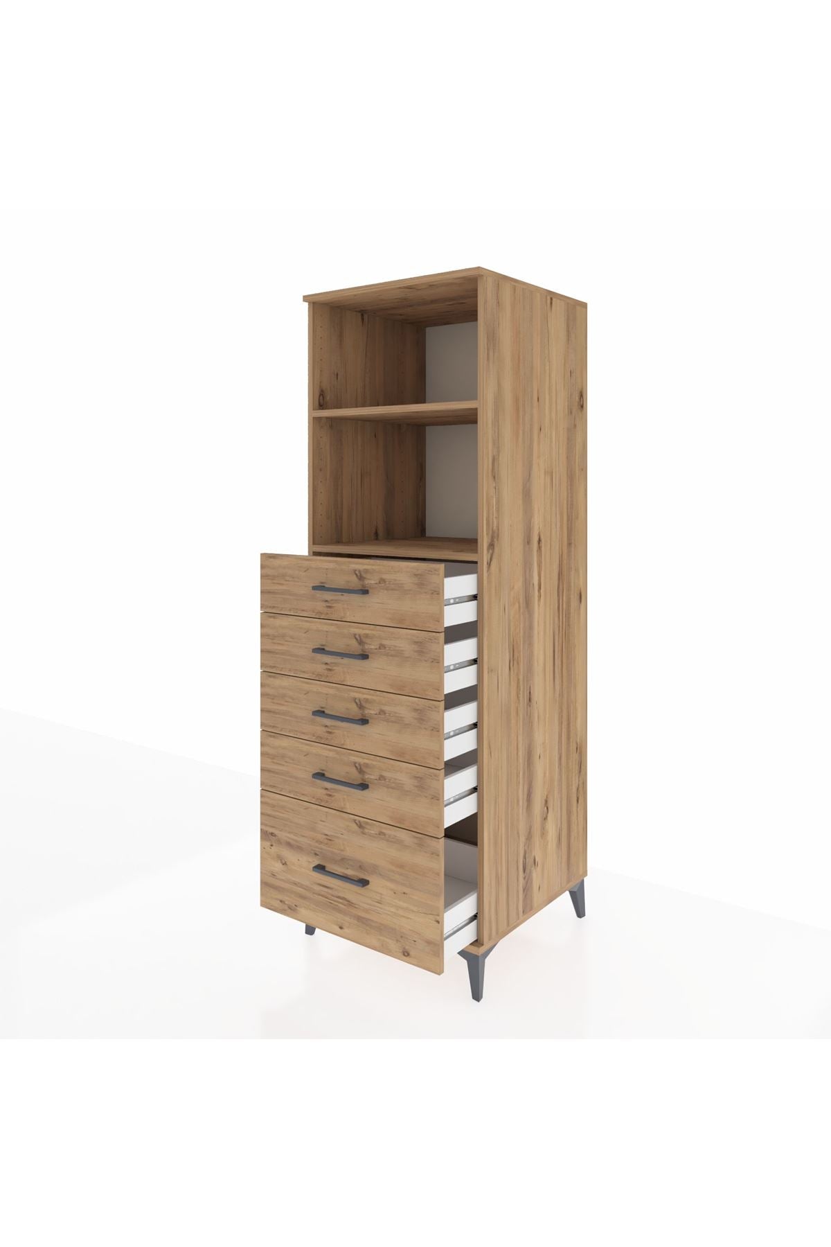 Kronos Dolap 2 Raflı 5 Çekmeceli 60x59x182 - S89M040V9C