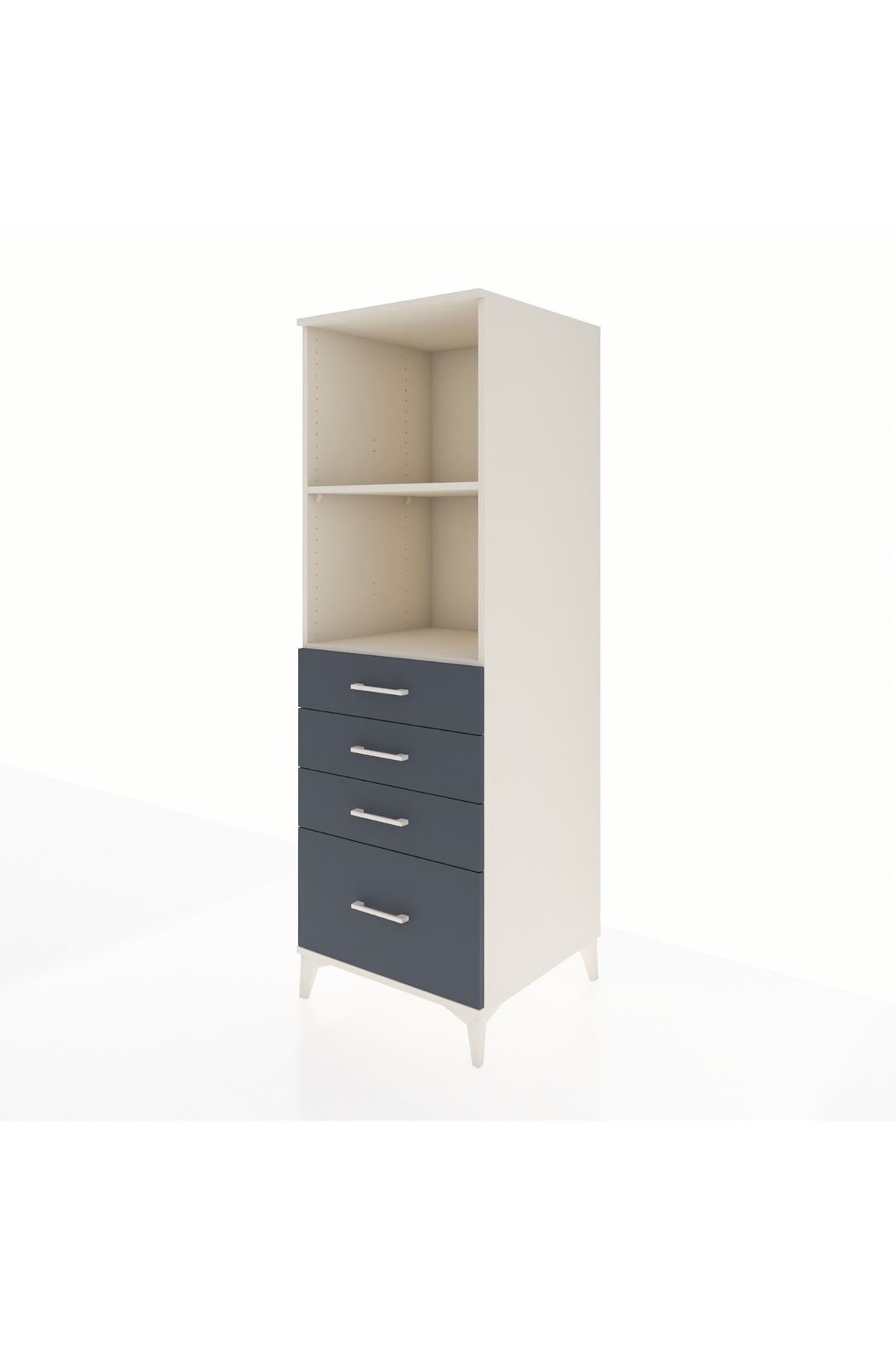 Kronos Dolap 2 Raflı 4 Çekmeceli 60x59x182 - S89M041V2C