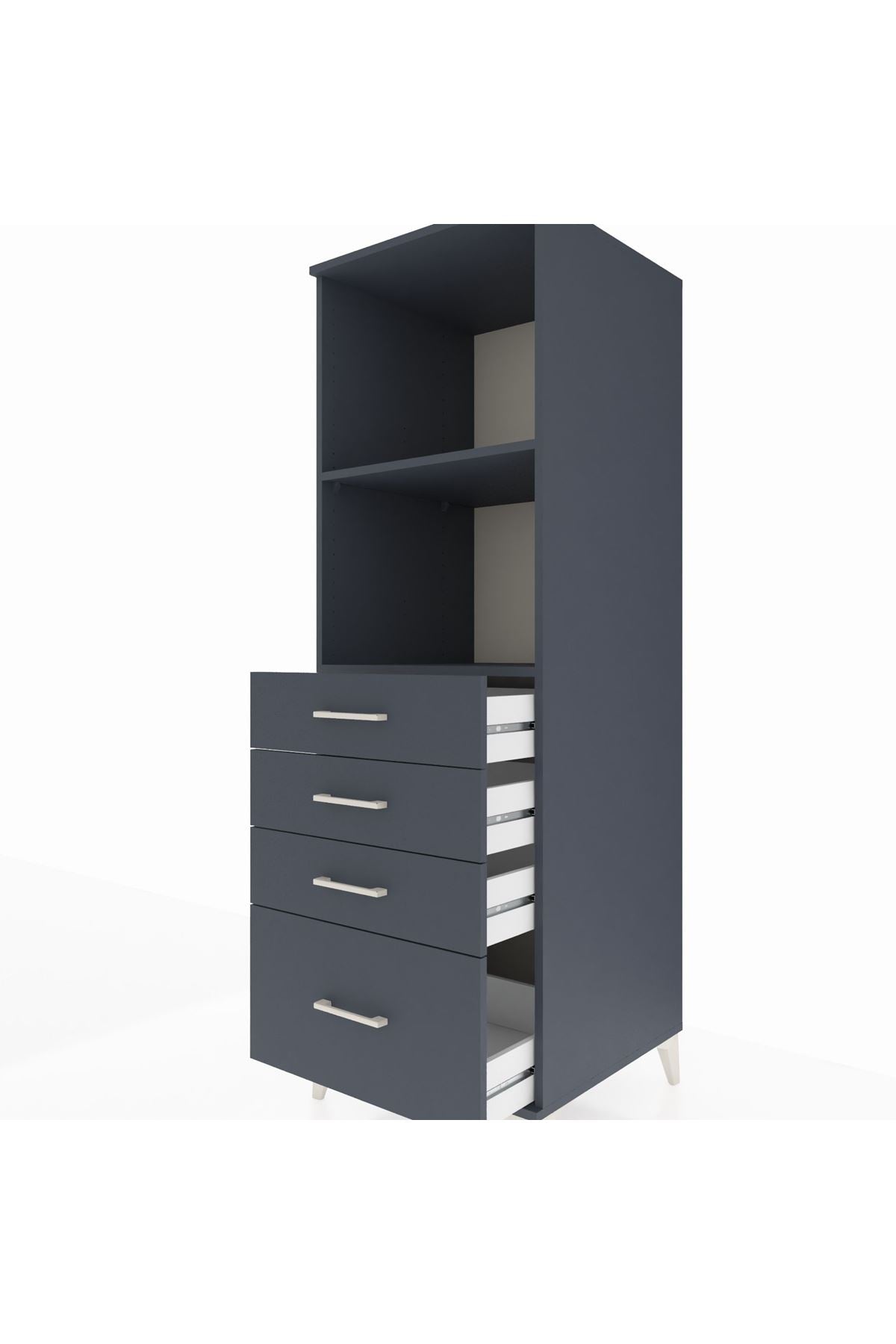 Kronos Dolap 2 Raflı 4 Çekmeceli 60x59x182 - S89M041V5C