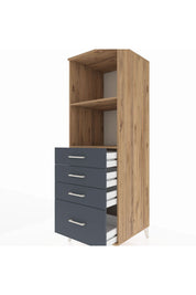 Kronos Dolap 2 Raflı 4 Çekmeceli 60x59x182 - S89M041V8C