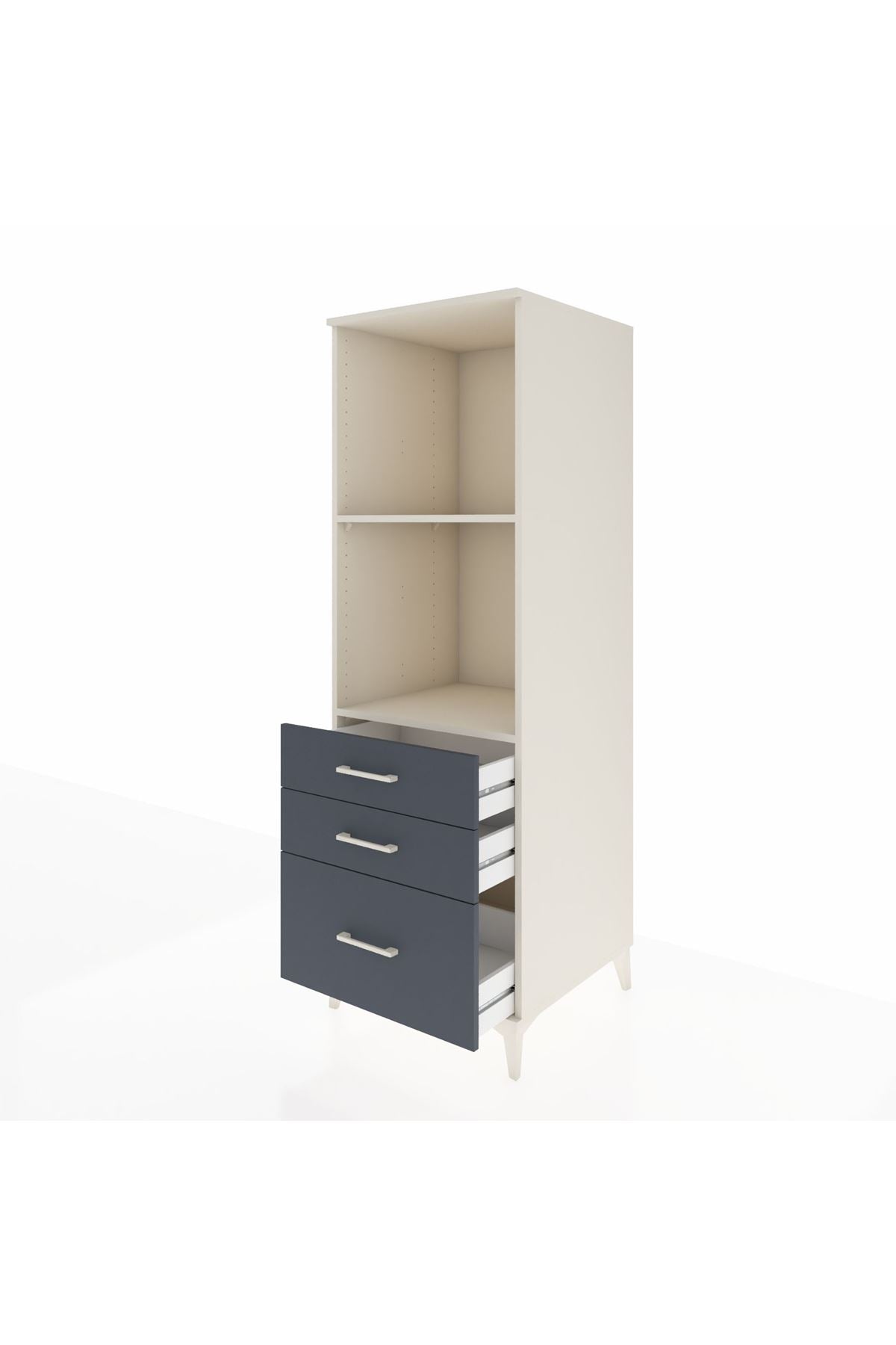 Kronos Dolap 2 Raflı 3 Çekmeceli 60x59x182 - S89M042V2C