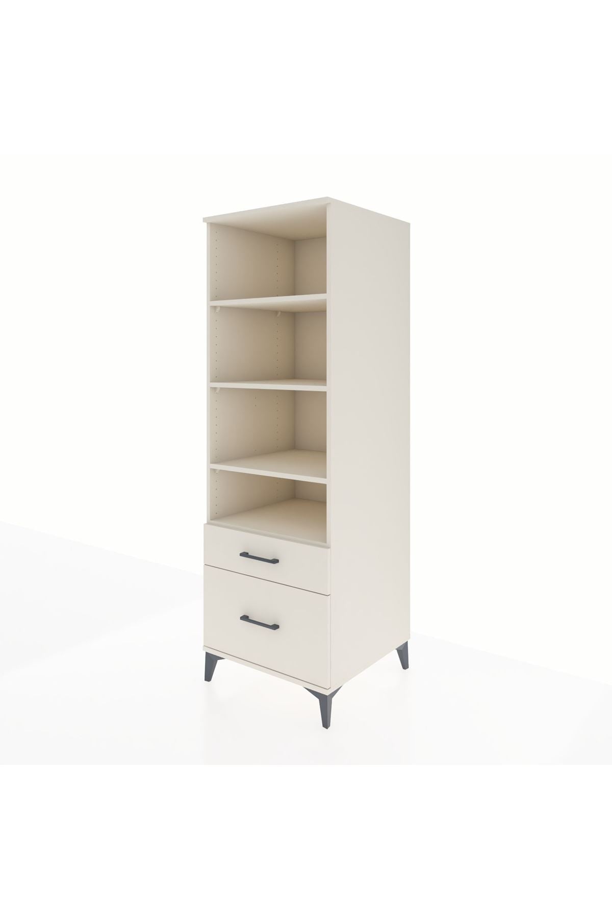 Kronos Dolap 4 Raflı 2 Çekmeceli 60x59x182 - S89M043V1C