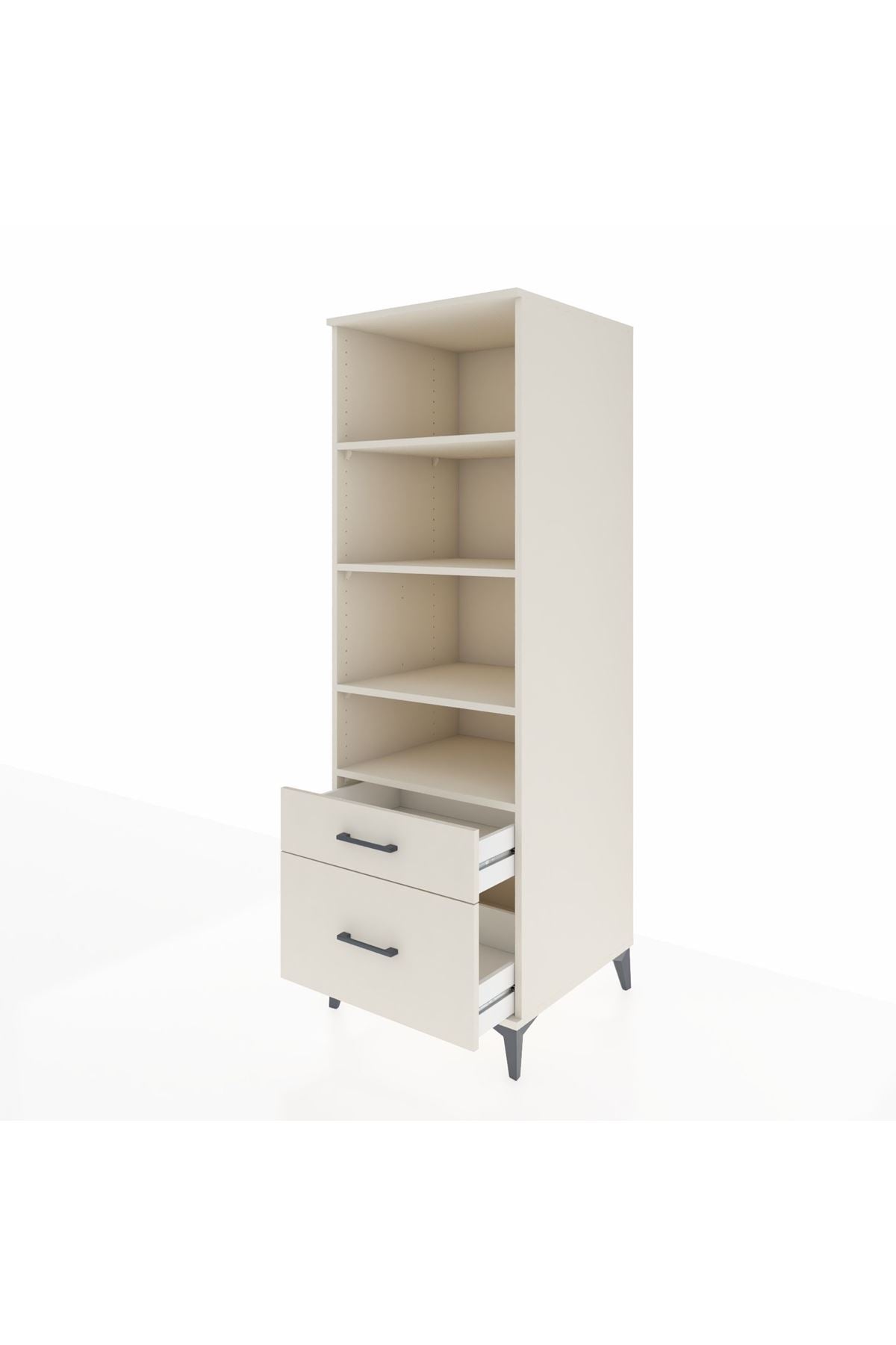 Kronos Dolap 4 Raflı 2 Çekmeceli 60x59x182 - S89M043V1C