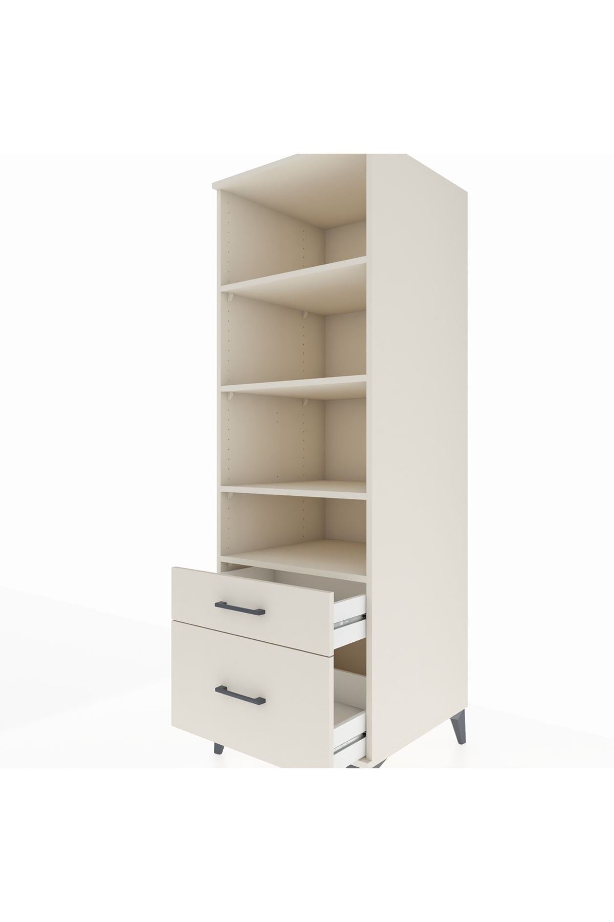 Kronos Dolap 4 Raflı 2 Çekmeceli 60x59x182 - S89M043V1C