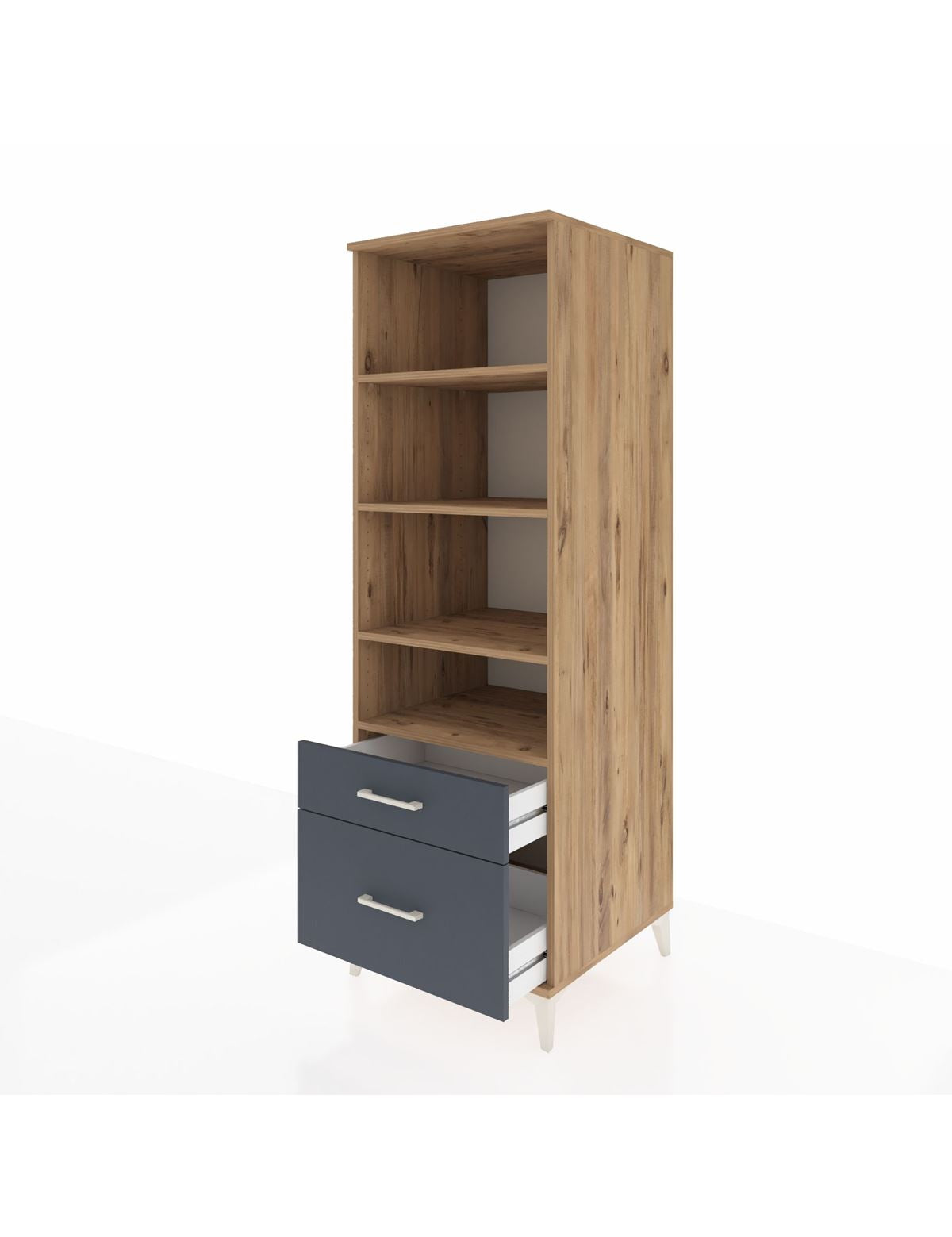 Kronos Dolap 4 Raflı 2 Çekmeceli 60x59x182 - S89M043V8C