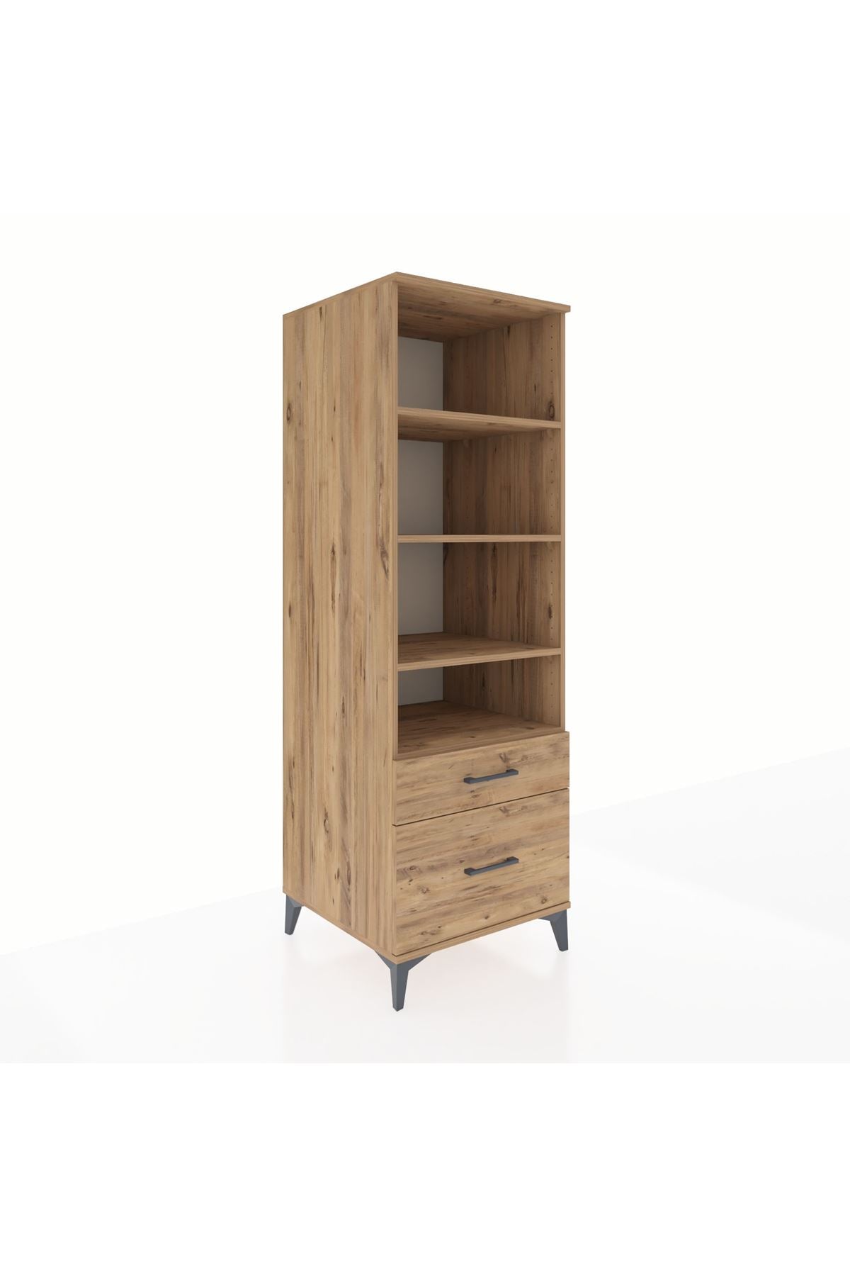 Kronos Dolap 4 Raflı 2 Çekmeceli 60x59x182 - S89M043V9C