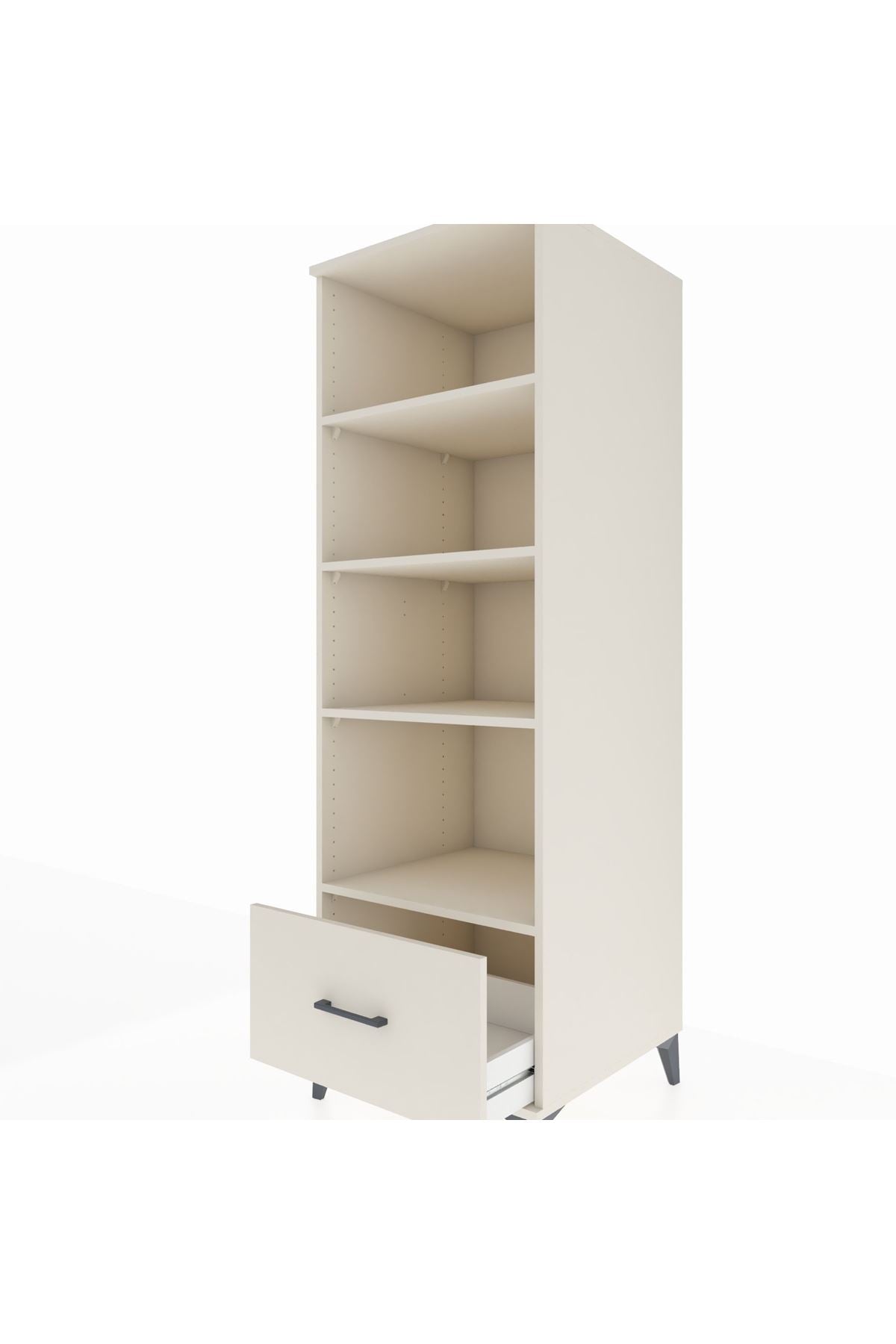 Kronos Dolap 4 Raflı Tek Çekmeceli 60x59x182 - S89M044V1C