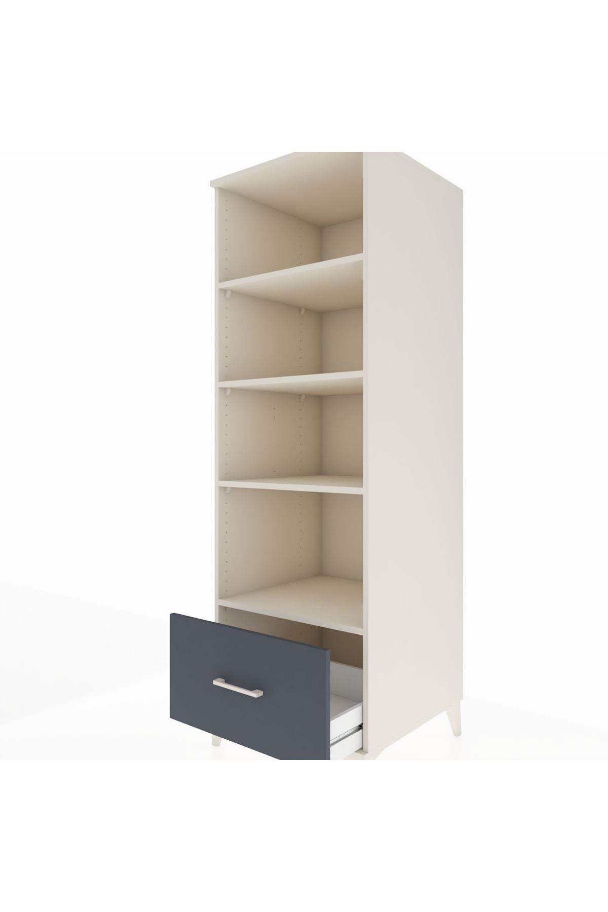 Kronos Dolap 4 Raflı Tek Çekmeceli 60x59x182 - S89M044V2C