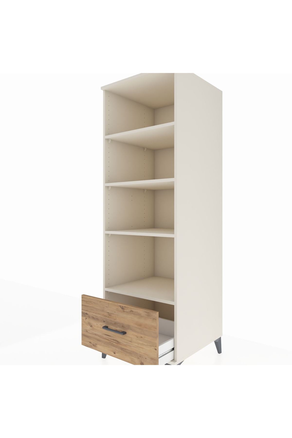 Kronos Dolap 4 Raflı Tek Çekmeceli 60x59x182 - S89M044V3C