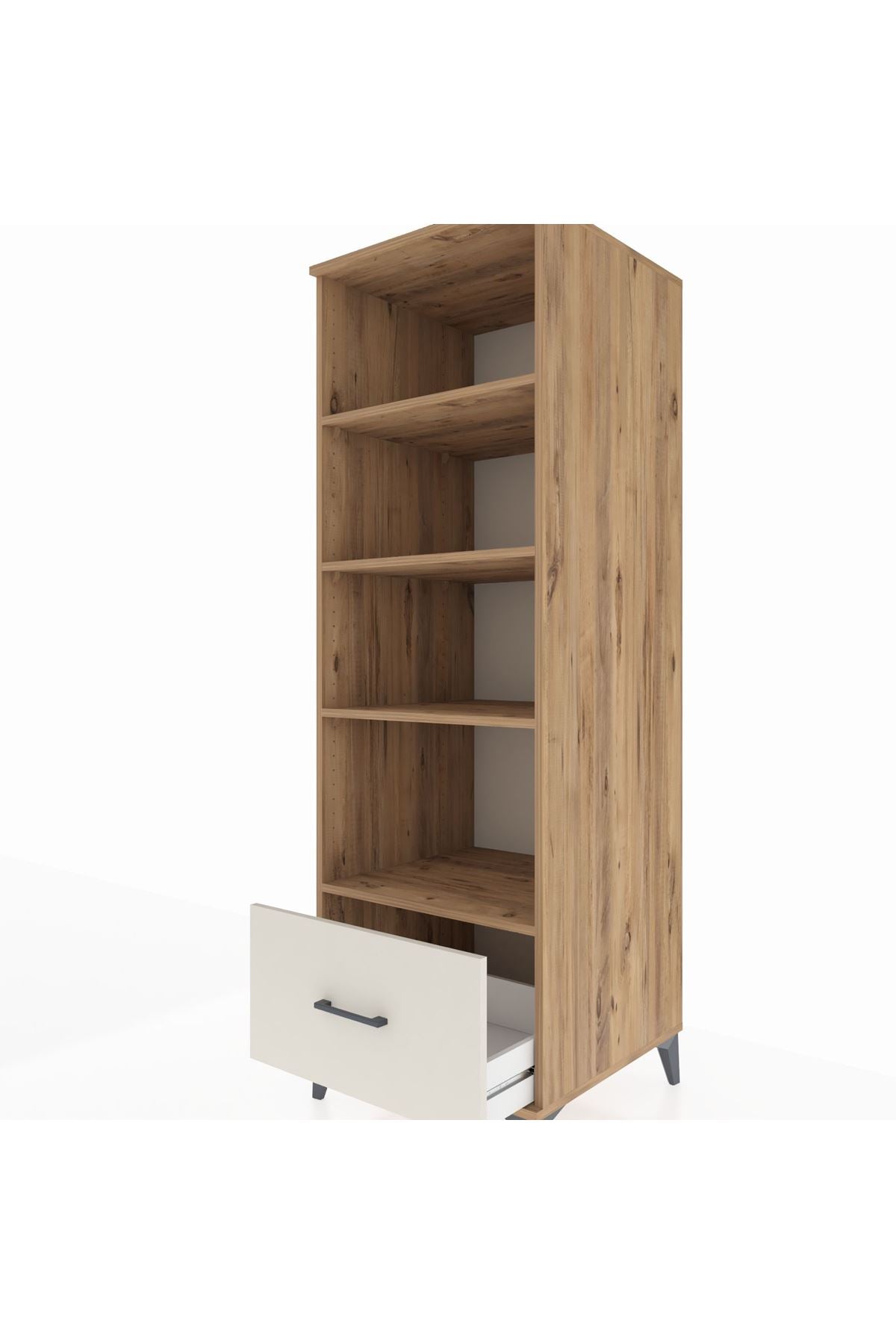Kronos Dolap 4 Raflı Tek Çekmeceli 60x59x182 - S89M044V7C