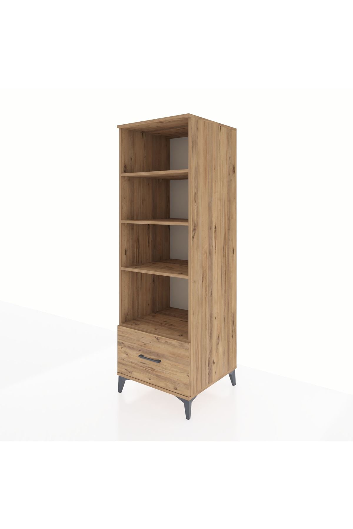 Kronos Dolap 4 Raflı Tek Çekmeceli 60x59x182 - S89M044V9C