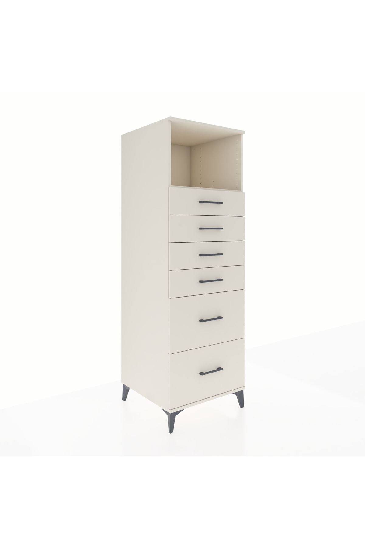Kronos Dolap Tek Raflı 6 Çekmeceli 60x59x182 - S89M045V1C