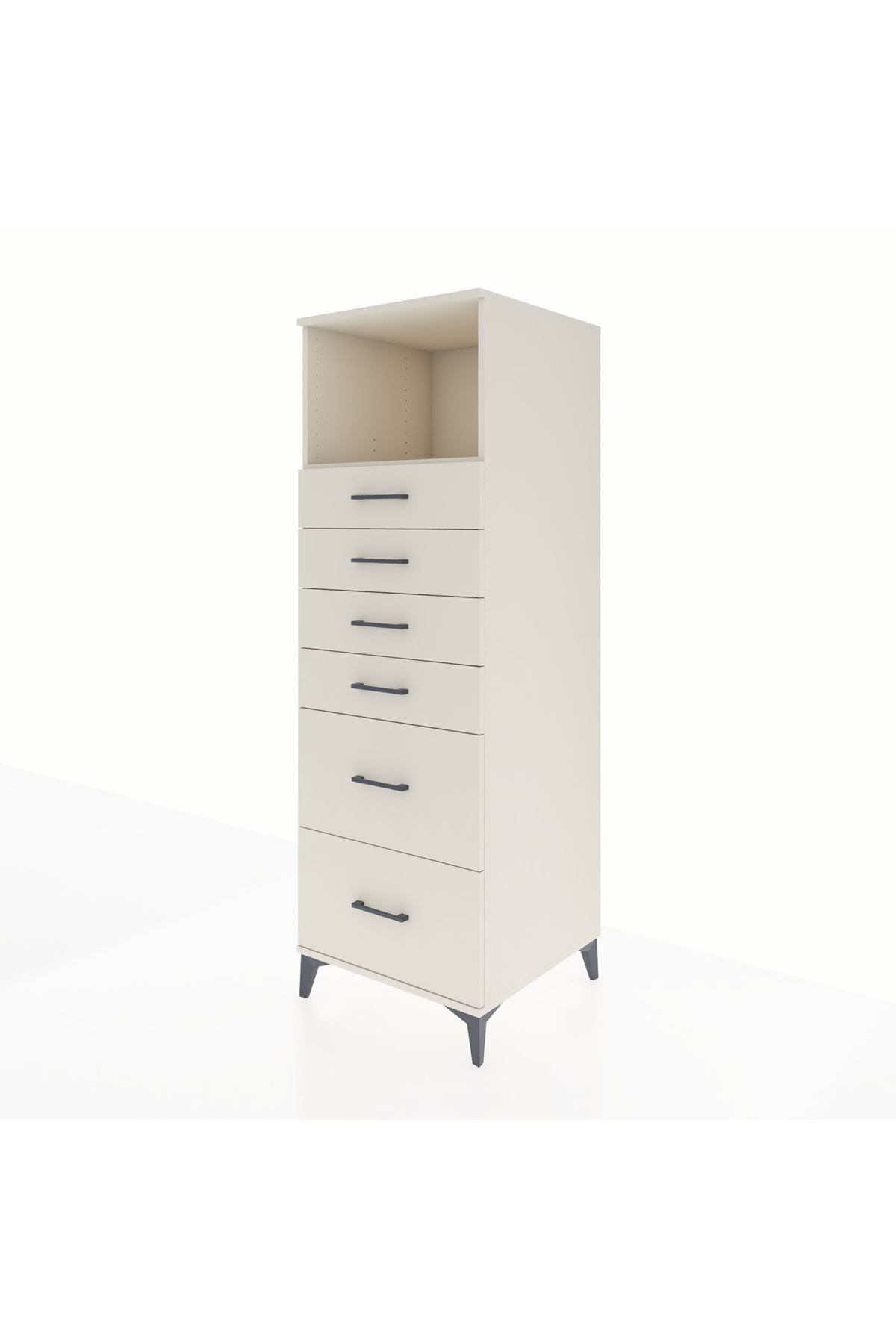 Kronos Dolap Tek Raflı 6 Çekmeceli 60x59x182 - S89M045V1C