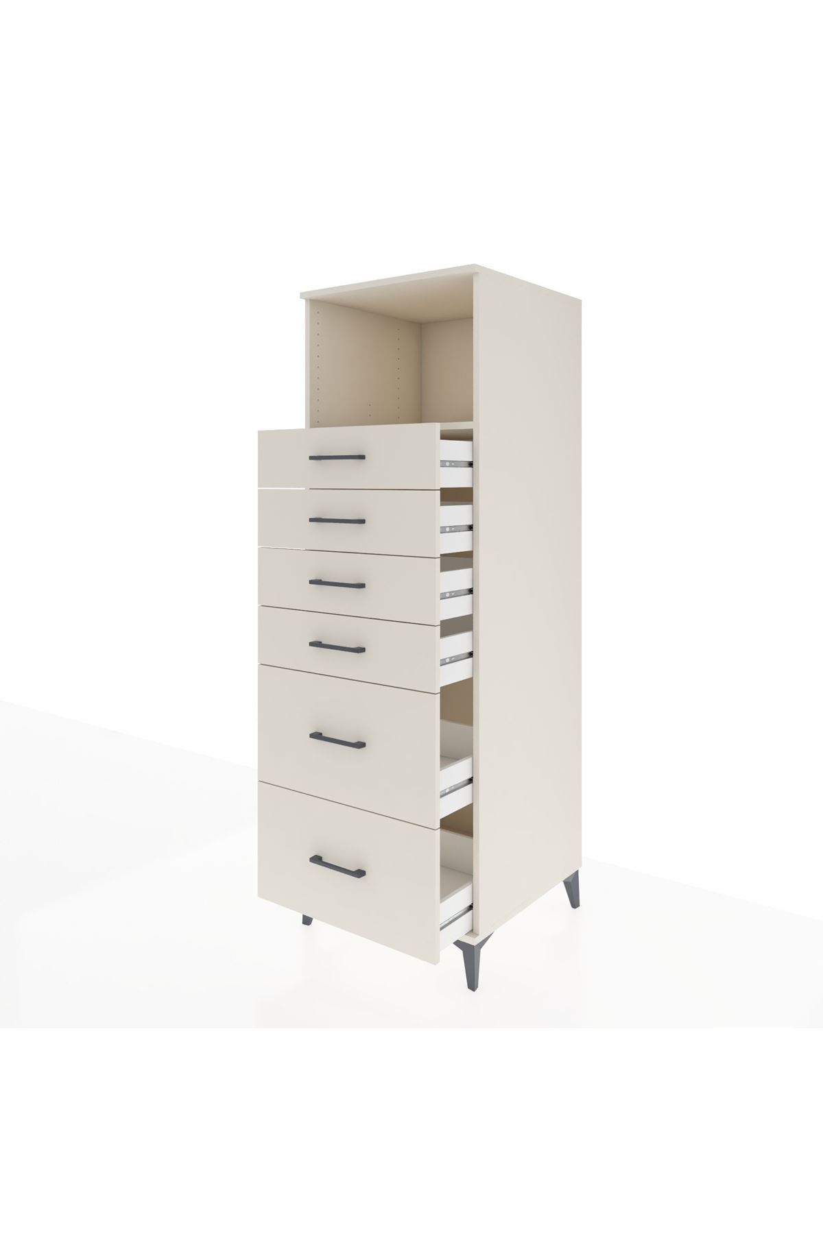 Kronos Dolap Tek Raflı 6 Çekmeceli 60x59x182 - S89M045V1C