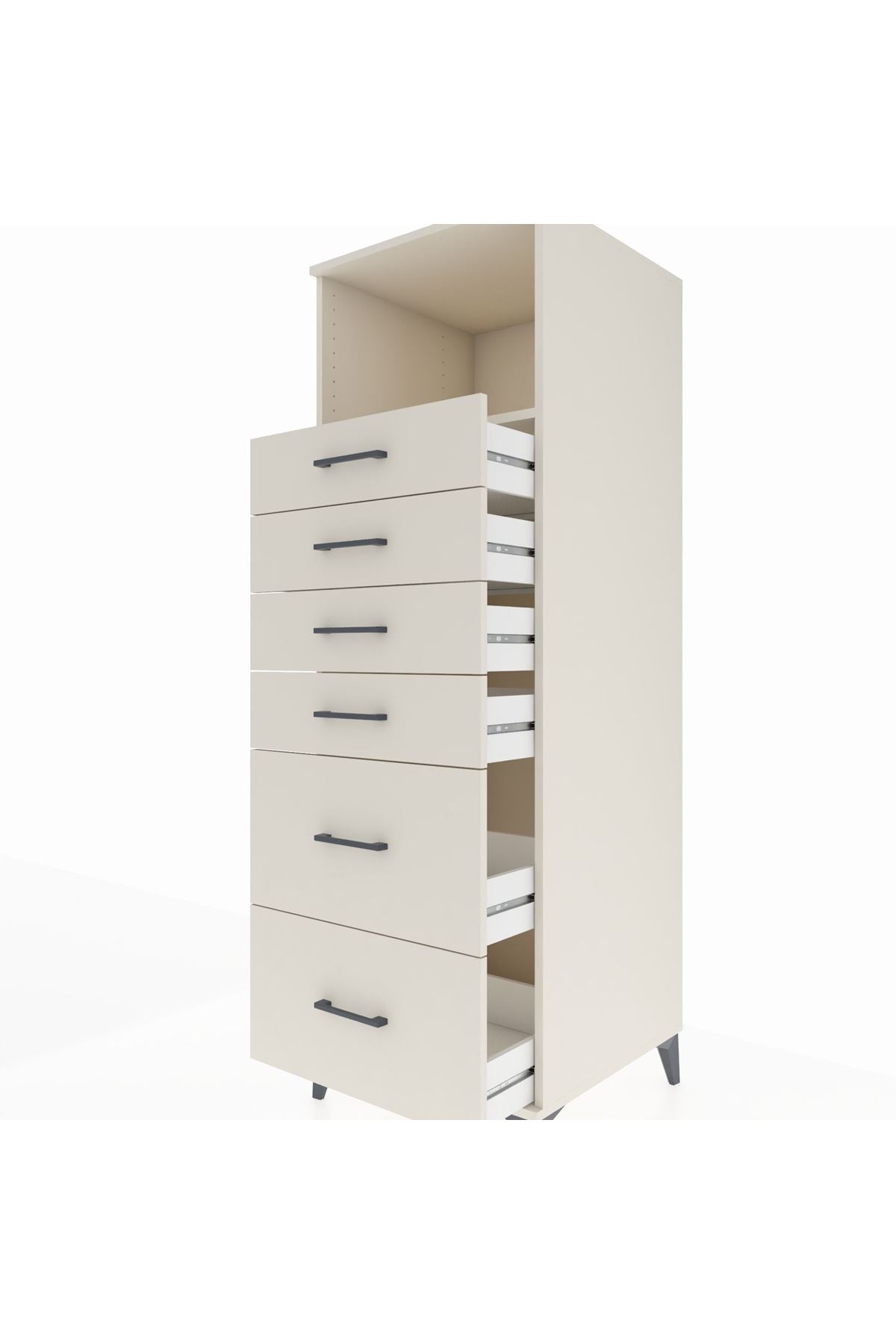 Kronos Dolap Tek Raflı 6 Çekmeceli 60x59x182 - S89M045V1C