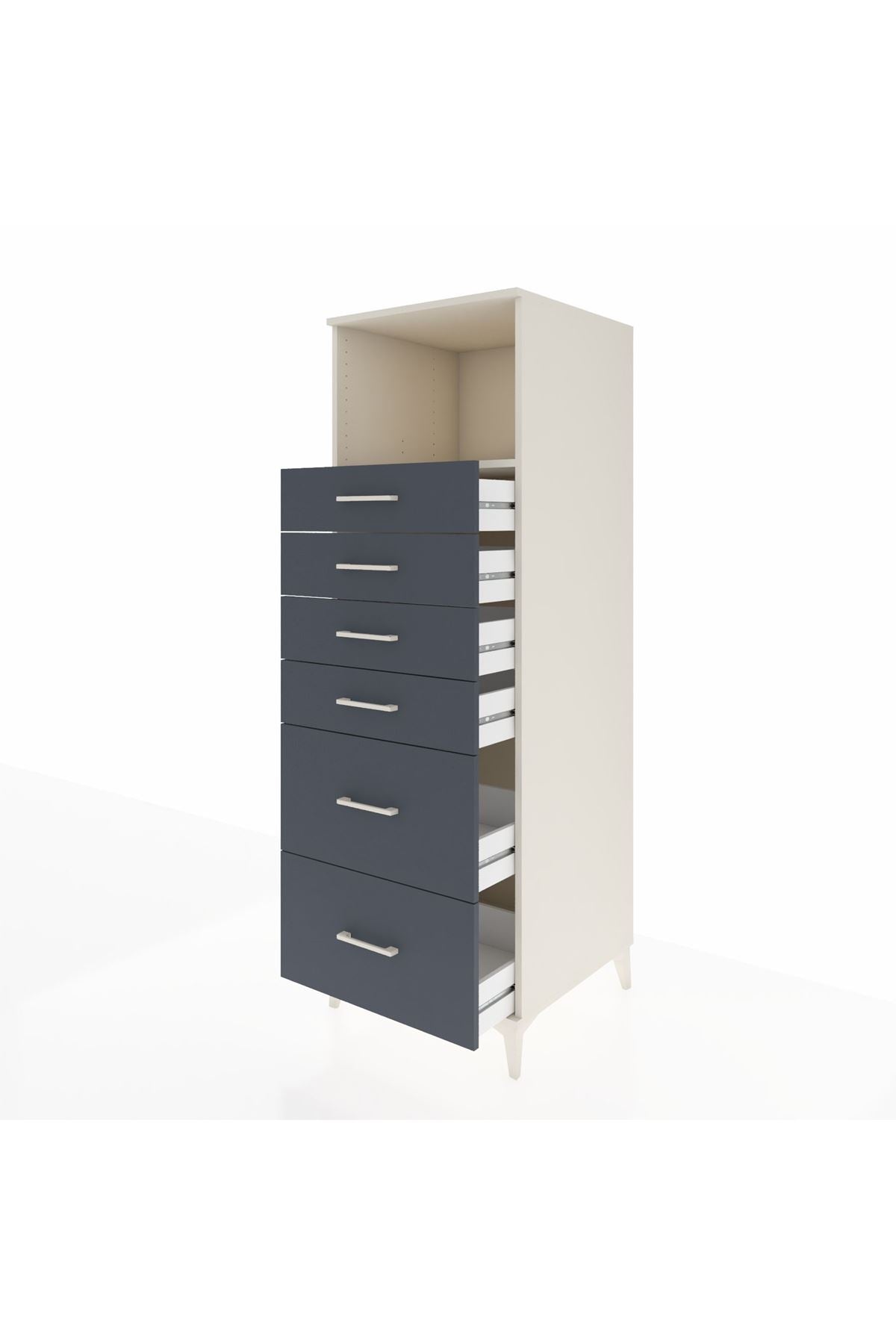 Kronos Dolap Tek Raflı 6 Çekmeceli 60x59x182 - S89M045V2C