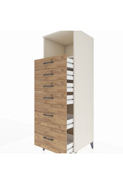 Kronos Dolap Tek Raflı 6 Çekmeceli 60x59x182 - S89M045V3C