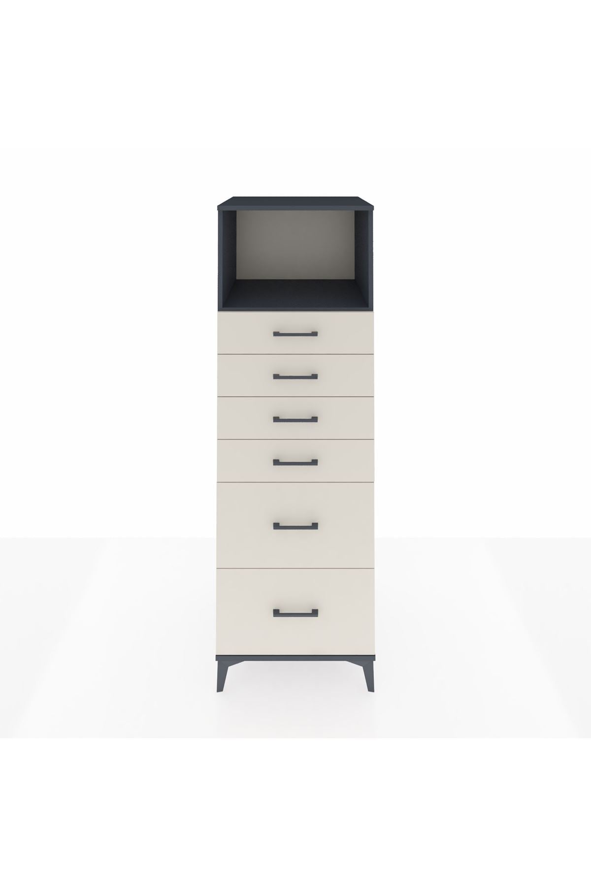 Kronos Dolap Tek Raflı 6 Çekmeceli 60x59x182 - S89M045V4C
