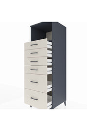 Kronos Dolap Tek Raflı 6 Çekmeceli 60x59x182 - S89M045V4C