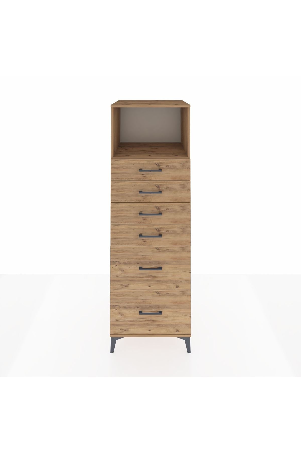 Kronos Dolap Tek Raflı 6 Çekmeceli 60x59x182 - S89M045V9C