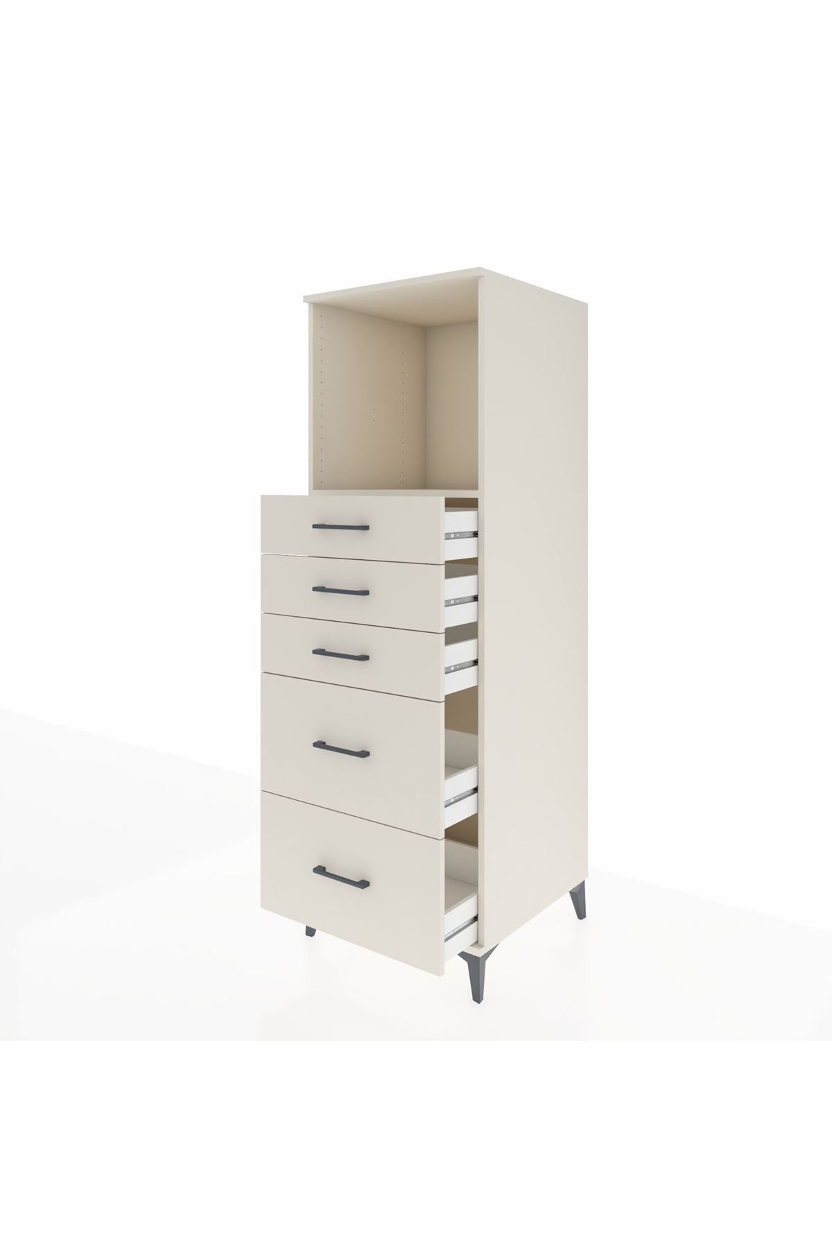 Kronos Dolap Tek Raflı 5 Çekmeceli 60x59x182 - S89M046V1C