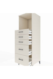 Kronos Dolap Tek Raflı 5 Çekmeceli 60x59x182 - S89M046V1C