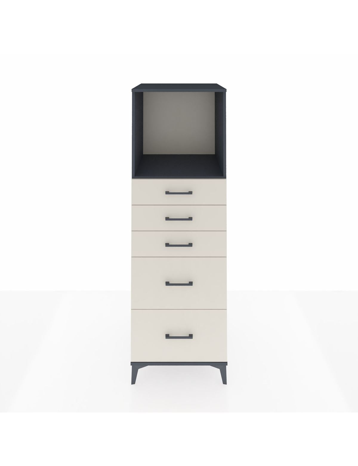 Kronos Dolap Tek Raflı 5 Çekmeceli 60x59x182 - S89M046V4C