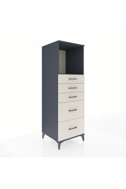 Kronos Dolap Tek Raflı 5 Çekmeceli 60x59x182 - S89M046V4C
