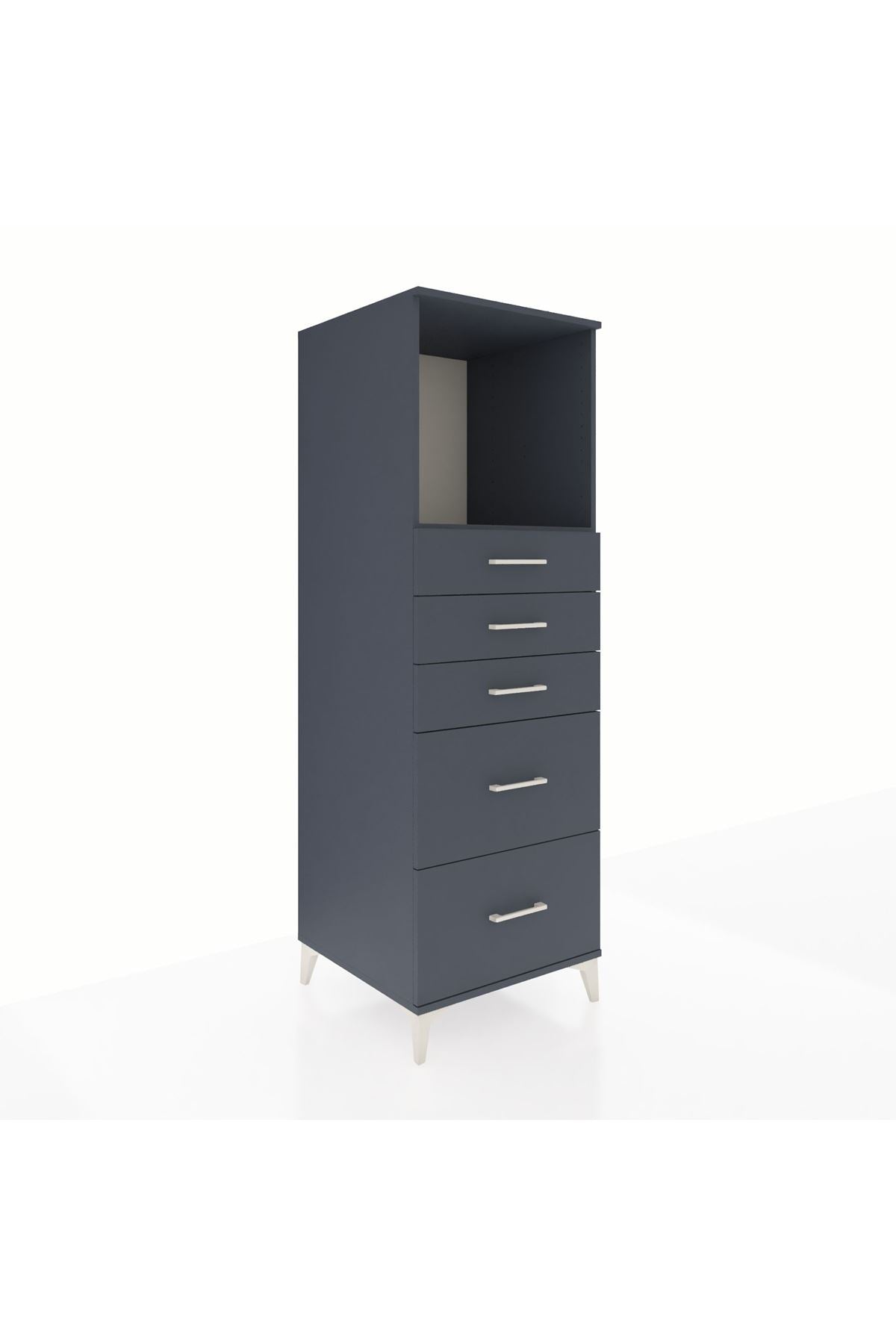 Kronos Dolap Tek Raflı 5 Çekmeceli 60x59x182 - S89M046V5C